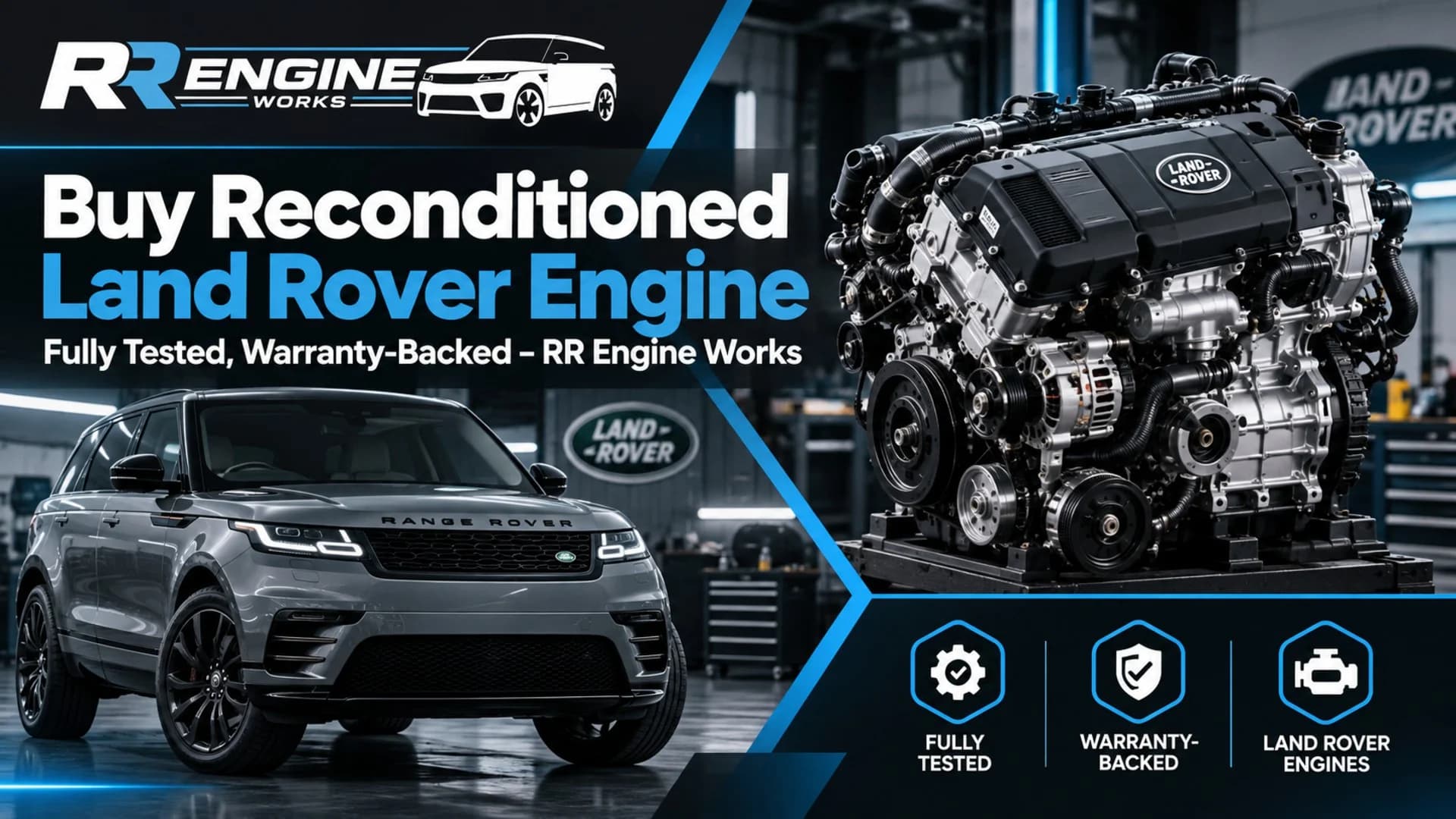 Buy Reconditioned Land Rover Engine | Fully Tested, Warranty-Backed – RR Engine Works
