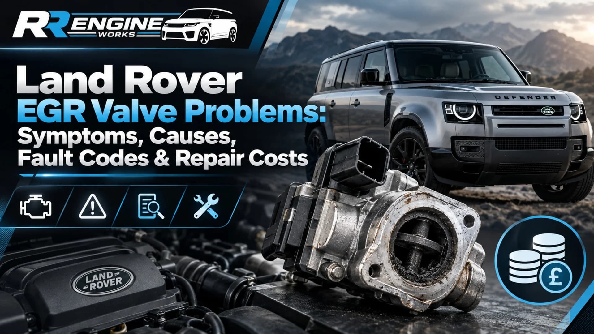 Land Rover EGR Valve Problems: Symptoms, Causes, Fault Codes & Repair Costs
